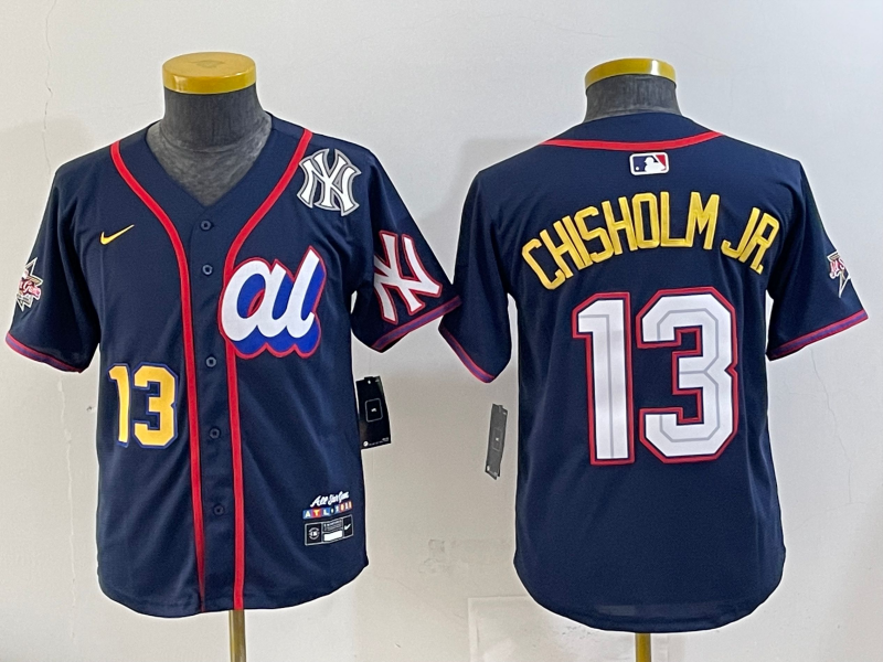 Youth 2025 New York Yankees 13 Chisholm Jr Nike MLB All Star Jersey style 725001